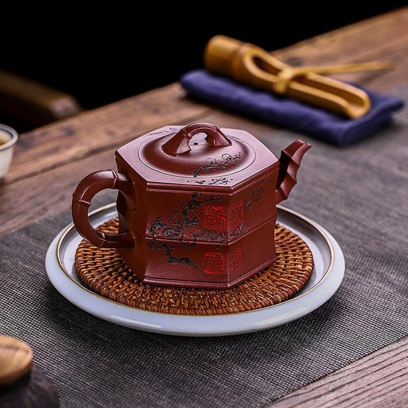 Full Handmade Yixing Zisha Teapot [Zhu Yun Mei Xiang] (Long Xue Sha - 400ml) - YIQIN TEA HOUSE | yiqinteahouse.com | >300ml, full handmade zisha teapot, new arrival, teapot, teaware