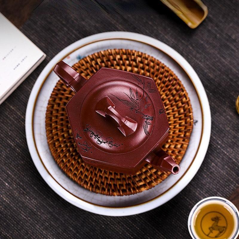 Full Handmade Yixing Zisha Teapot [Zhu Yun Mei Xiang] (Long Xue Sha - 400ml) - YIQIN TEA HOUSE | yiqinteahouse.com | >300ml, full handmade zisha teapot, new arrival, teapot, teaware