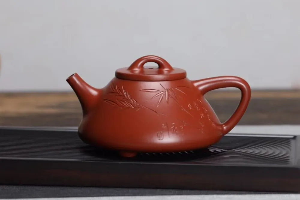 Full Handmade Yixing Zisha Teapot [Ziye Shi Piao Pot] (Dahongpao - 300ml) - YIQIN TEA HOUSE | yiqinteahouse.com | 200-300ml, full handmade zisha teapot, new arrival, teapot, teaware