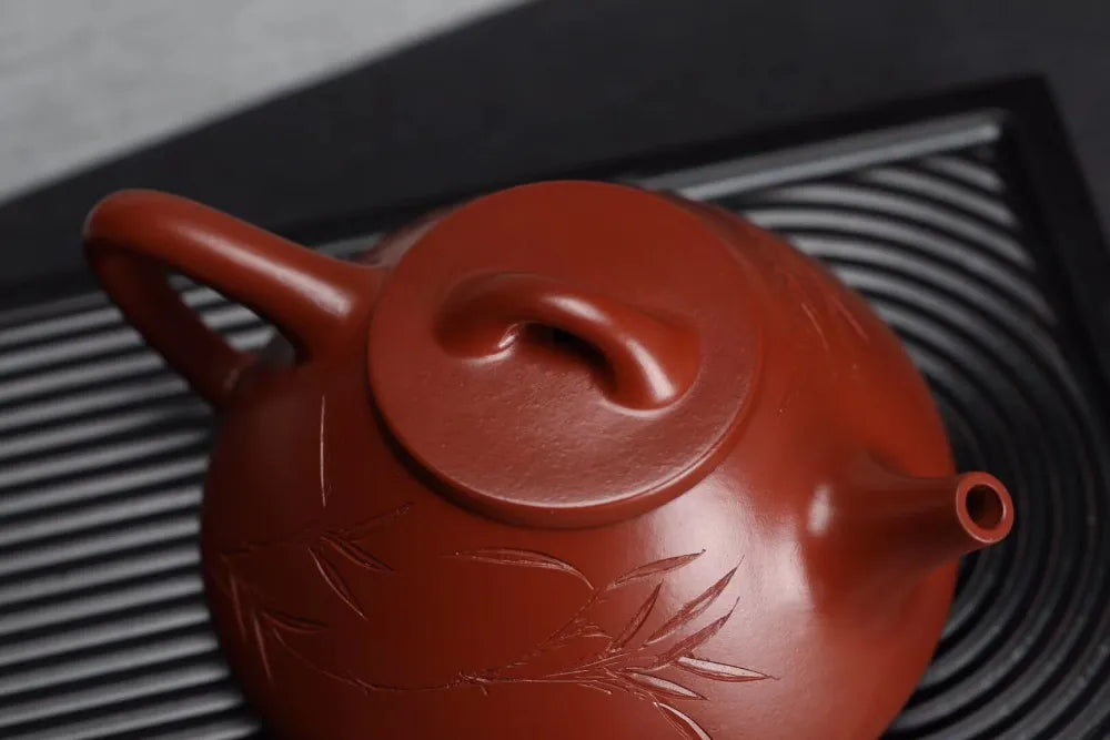 Full Handmade Yixing Zisha Teapot [Ziye Shi Piao Pot] (Dahongpao - 300ml) - YIQIN TEA HOUSE | yiqinteahouse.com | 200-300ml, full handmade zisha teapot, new arrival, teapot, teaware