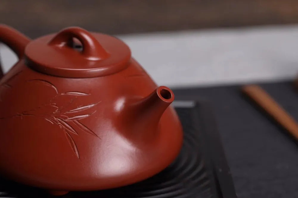 Full Handmade Yixing Zisha Teapot [Ziye Shi Piao Pot] (Dahongpao - 300ml) - YIQIN TEA HOUSE | yiqinteahouse.com | 200-300ml, full handmade zisha teapot, new arrival, teapot, teaware