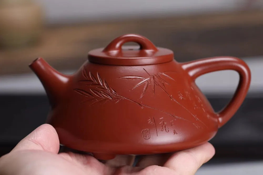 Full Handmade Yixing Zisha Teapot [Ziye Shi Piao Pot] (Dahongpao - 300ml) - YIQIN TEA HOUSE | yiqinteahouse.com | 200-300ml, full handmade zisha teapot, new arrival, teapot, teaware