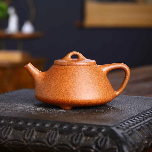 Full Handmade Yixing Zisha Teapot [Ziye Shi Piao Pot] (Jiang Po Ni - 280ml) - YIQIN TEA HOUSE | yiqinteahouse.com | 200-300ml, full handmade zisha teapot, new arrival, plain smooth, teapot, teaware