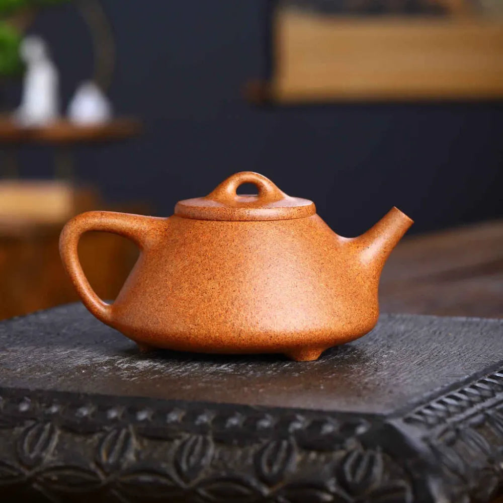 Full Handmade Yixing Zisha Teapot [Ziye Shi Piao Pot] (Jiang Po Ni - 280ml) - YIQIN TEA HOUSE | yiqinteahouse.com | 200-300ml, full handmade zisha teapot, new arrival, plain smooth, teapot, teaware