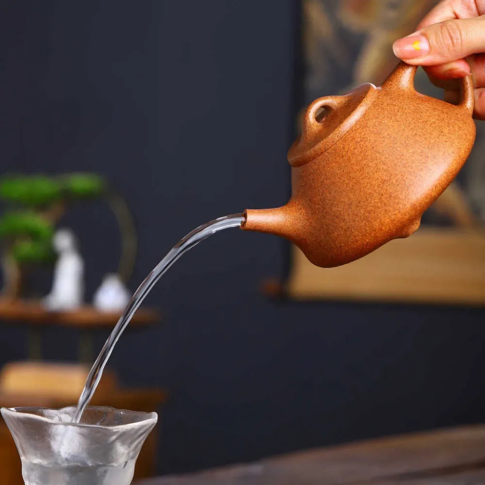 Full Handmade Yixing Zisha Teapot [Ziye Shi Piao Pot] (Jiang Po Ni - 280ml) - YIQIN TEA HOUSE | yiqinteahouse.com | 200-300ml, full handmade zisha teapot, new arrival, plain smooth, teapot, teaware