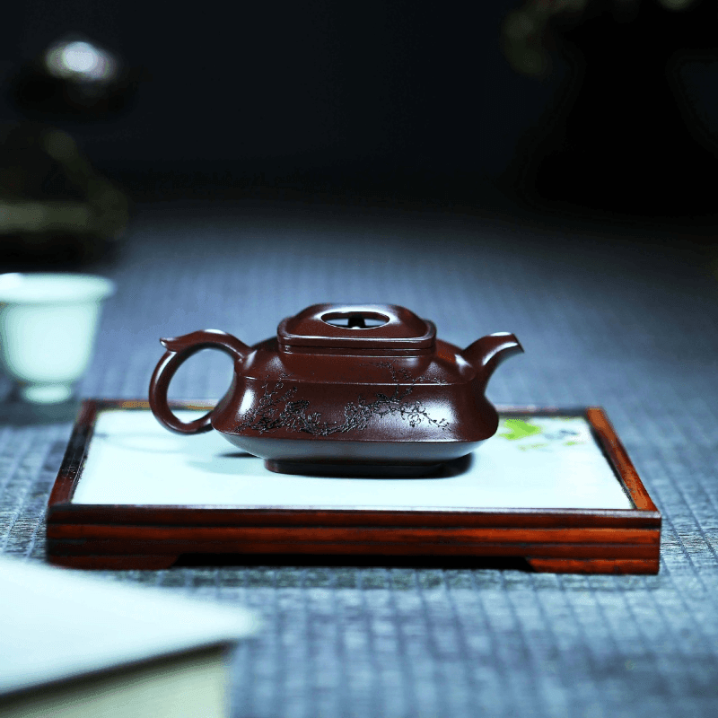 Full Handmade Yixing Zisha Teapot [Zui Mei] (Zi Jia Ni - 200ml) - YIQIN TEA HOUSE | yiqinteahouse.com | 200-300ml, full handmade zisha teapot, new arrival, teapot, teaware