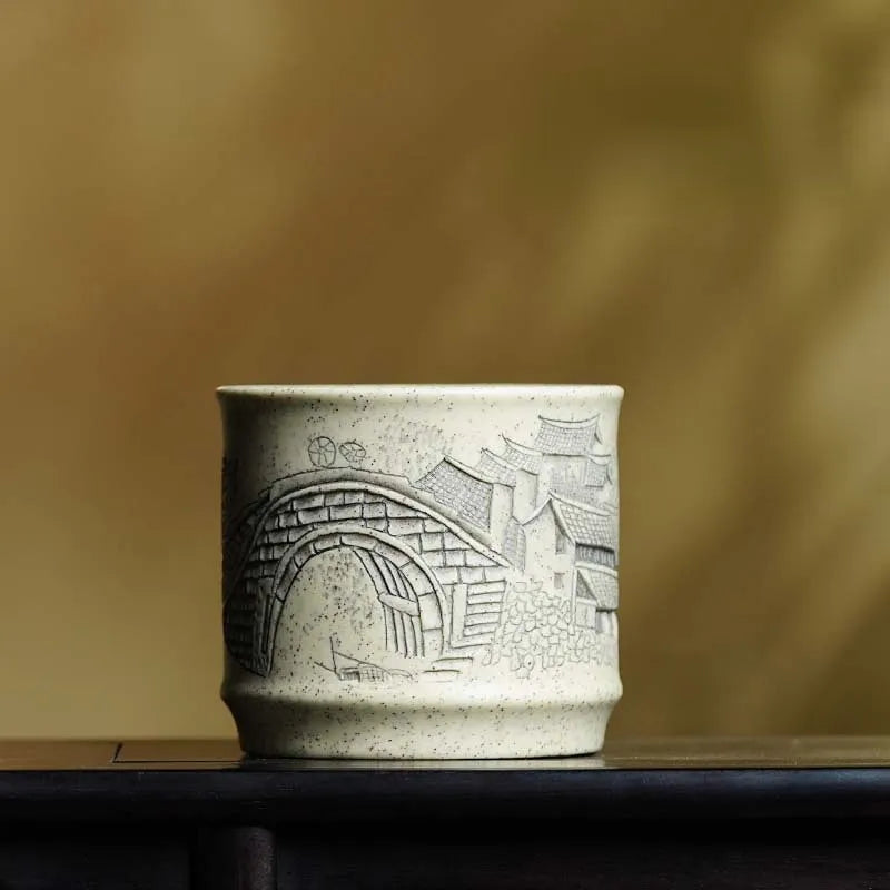 Handmade Yixing Zisha Master Tea Cup Gift Set [Jiangnan Shanshui] - YIQIN TEA HOUSE | yiqinteahouse.com | new arrival, tea cup, teaware