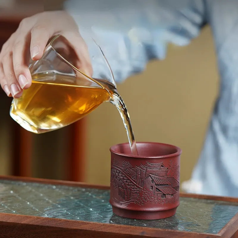 Handmade Yixing Zisha Master Tea Cup Gift Set [Jiangnan Shanshui] - YIQIN TEA HOUSE | yiqinteahouse.com | new arrival, tea cup, teaware