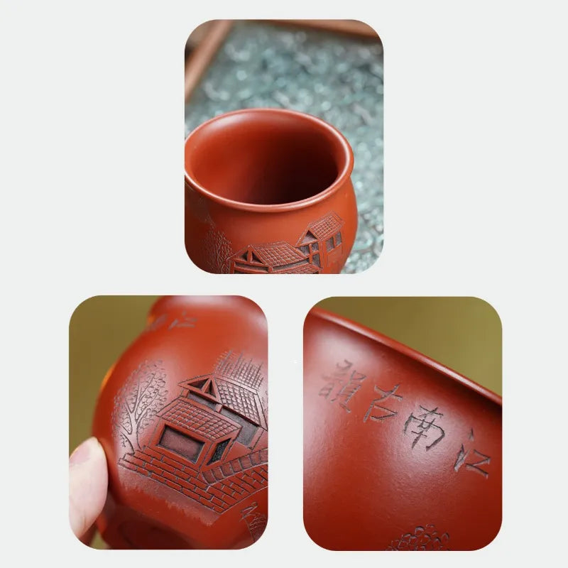 Handmade Yixing Zisha Master Tea Cup Gift Set [Jiangnan Shanshui] - YIQIN TEA HOUSE | yiqinteahouse.com | new arrival, tea cup, teaware