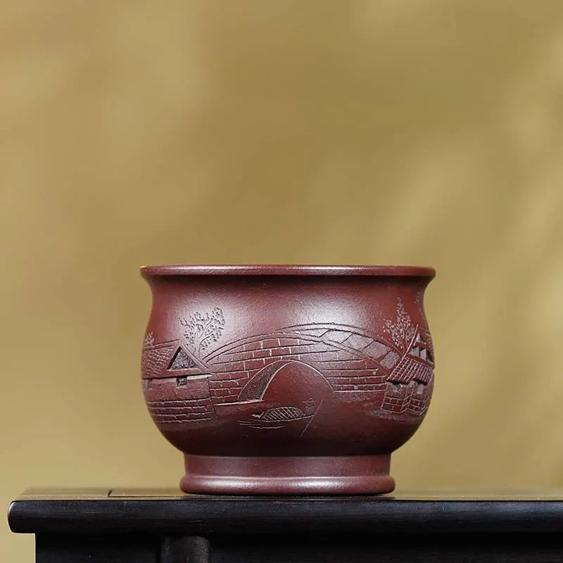 Handmade Yixing Zisha Master Tea Cup Gift Set [Jiangnan Shanshui] - YIQIN TEA HOUSE | yiqinteahouse.com | new arrival, tea cup, teaware