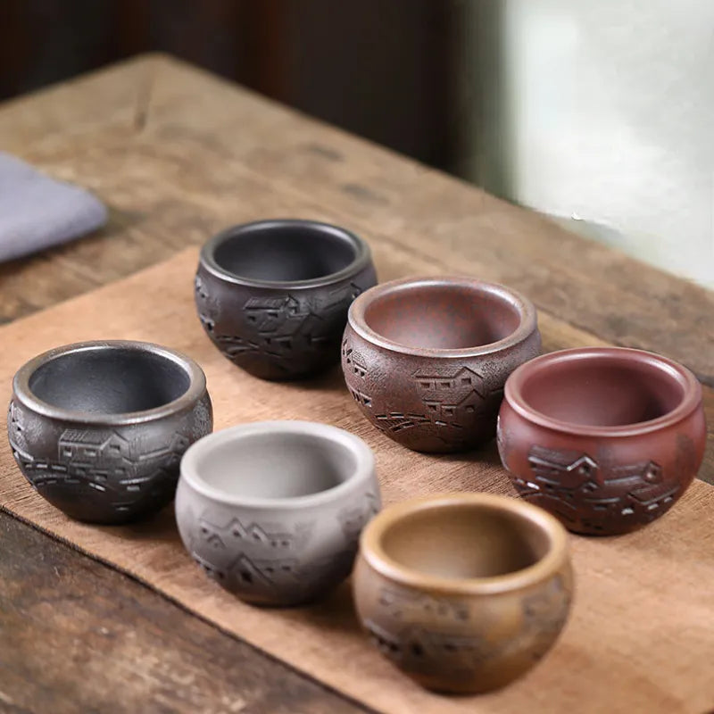 Handmade Yixing Zisha Master Tea Cup Gift Set [Spring of Jiangnan] - YIQIN TEA HOUSE | yiqinteahouse.com | tea cup, teaware