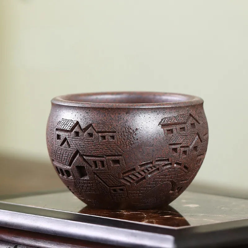 Handmade Yixing Zisha Master Tea Cup Gift Set [Spring of Jiangnan] - YIQIN TEA HOUSE | yiqinteahouse.com | tea cup, teaware