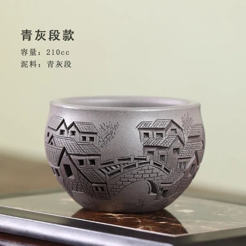 Handmade Yixing Zisha Master Tea Cup Gift Set [Spring of Jiangnan] - YIQIN TEA HOUSE | yiqinteahouse.com | tea cup, teaware