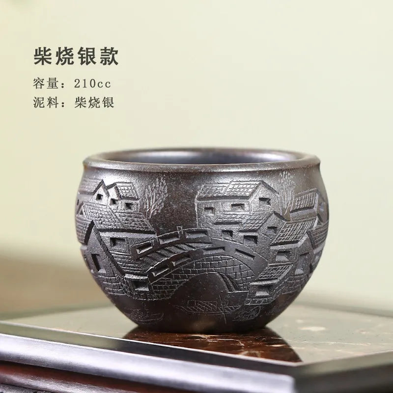 Handmade Yixing Zisha Master Tea Cup Gift Set [Spring of Jiangnan] - YIQIN TEA HOUSE | yiqinteahouse.com | tea cup, teaware