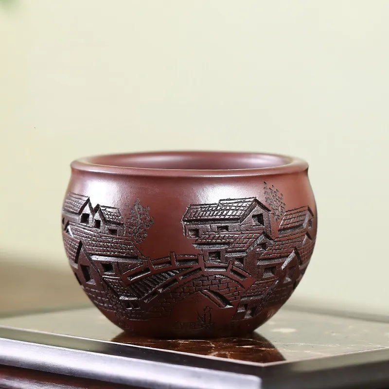 Handmade Yixing Zisha Master Tea Cup Gift Set [Spring of Jiangnan] - YIQIN TEA HOUSE | yiqinteahouse.com | tea cup, teaware