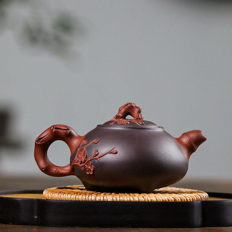 Handmade Yixing Zisha Teapot [Three Friends of Winter] (Zi Ni - 220ml) - YIQIN TEA HOUSE | yiqinteahouse.com | 200-300ml, teapot, teapot hot picks, teaware, zisha teapot