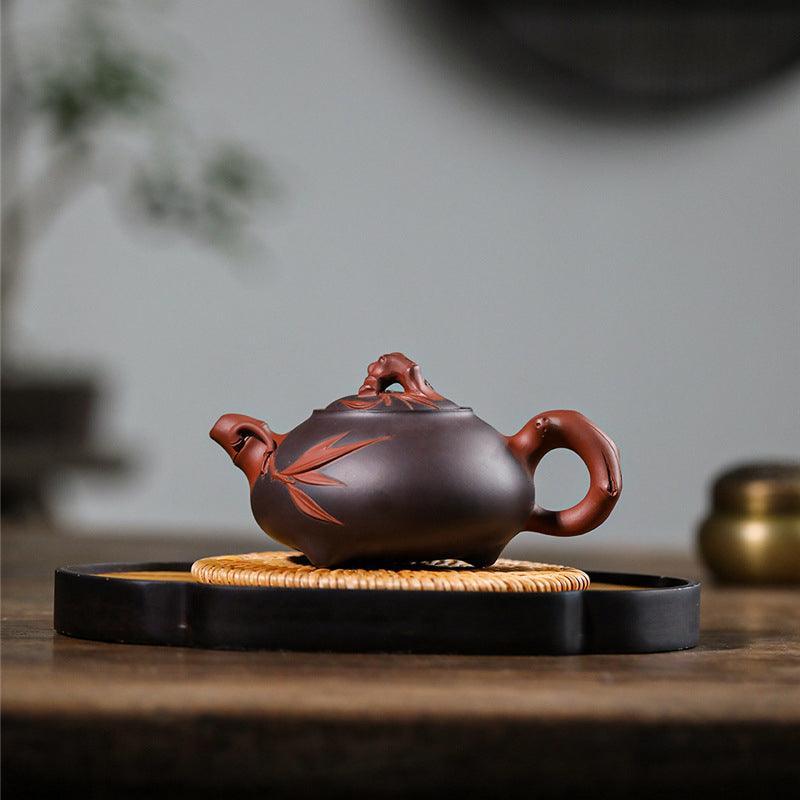 Handmade Yixing Zisha Teapot [Three Friends of Winter] (Zi Ni - 220ml) - YIQIN TEA HOUSE | yiqinteahouse.com | 200-300ml, teapot, teapot hot picks, teaware, zisha teapot