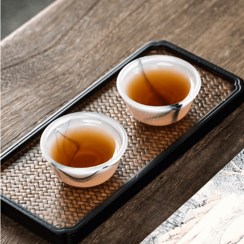 Ink Paint Jade Porcelain/Green Paint Emerald Runyu Tea Cup 30ml - YIQIN TEA HOUSE | yiqinteahouse.com | tea cup, teaware