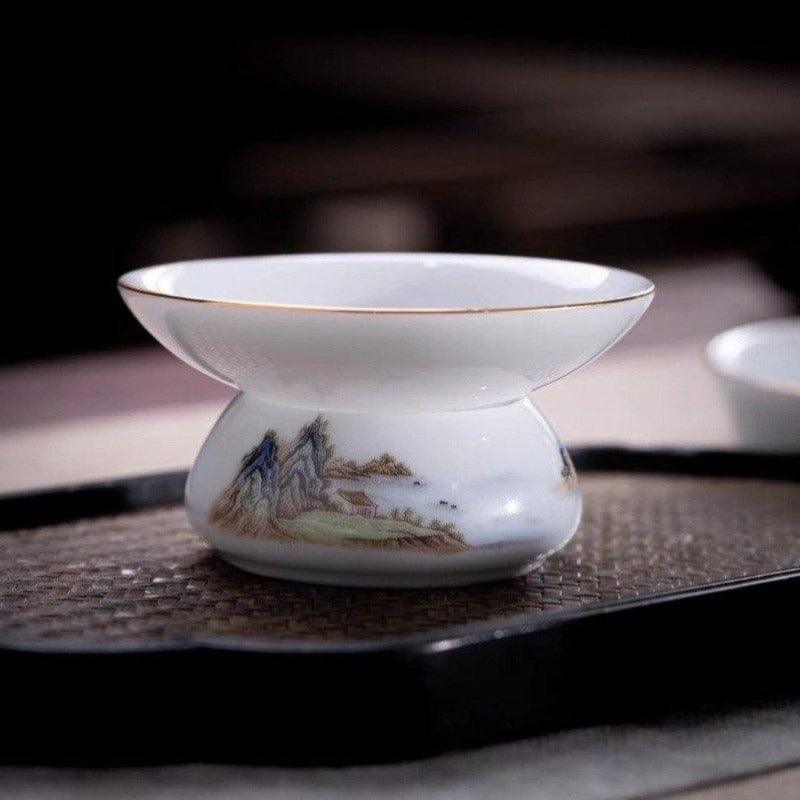 Jingdezhen Qianli Jiangshan Ceramic 12pcs Tea Set - YIQIN TEA HOUSE | yiqinteahouse.com | teaware, teaware set