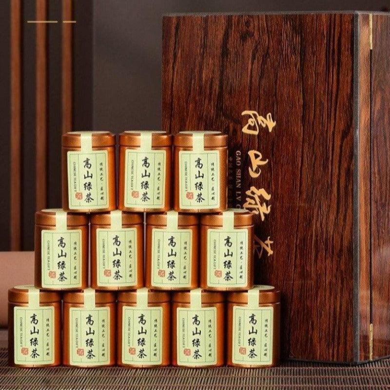 [Mountain Green Tea] Wooden Gift Box Set | [高山绿茶] 木盒礼盒装120g - YIQIN TEA HOUSE 一沁茶舍 | yiqinteahouse.com