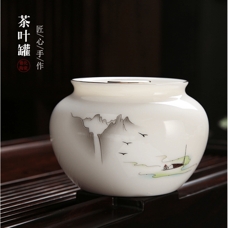 Mutton Fat Jade White Porcelain Tea Gift Set [Shangshan Ruoshui] - YIQIN TEA HOUSE | yiqinteahouse.com | ceramic teapot, new arrival, teaware, teaware set