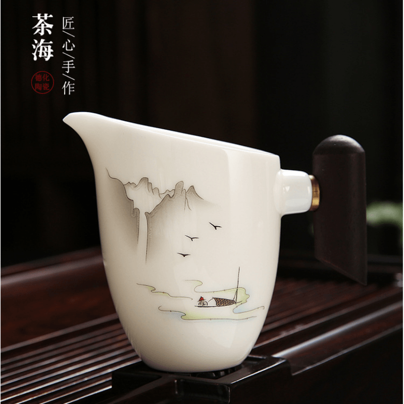 Mutton Fat Jade White Porcelain Tea Gift Set [Shangshan Ruoshui] - YIQIN TEA HOUSE | yiqinteahouse.com | ceramic teapot, new arrival, teaware, teaware set