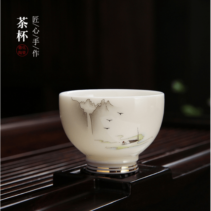 Mutton Fat Jade White Porcelain Tea Gift Set [Shangshan Ruoshui] - YIQIN TEA HOUSE | yiqinteahouse.com | ceramic teapot, new arrival, teaware, teaware set