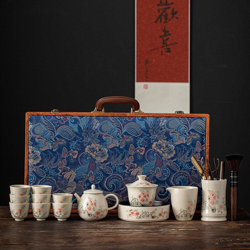 Plant Ash Ceramic Gongfu Tea Gift Set - YIQIN TEA HOUSE | yiqinteahouse.com | ceramic teapot, teaware, teaware set