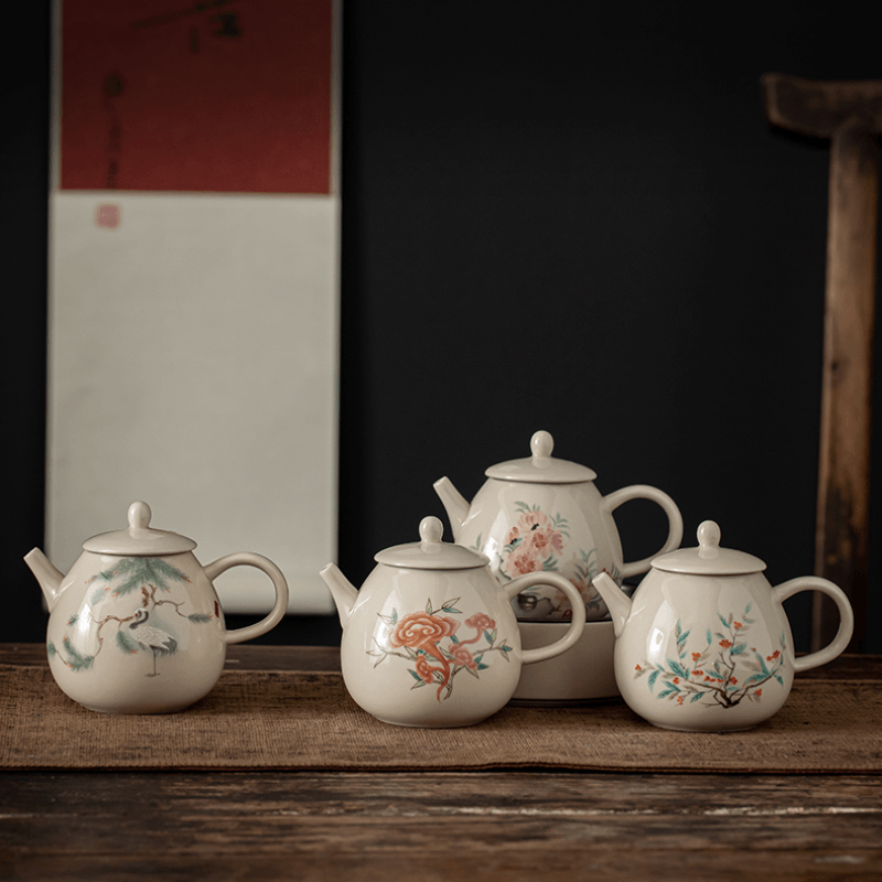 Plant Ash Ceramic Gongfu Tea Gift Set - YIQIN TEA HOUSE | yiqinteahouse.com | ceramic teapot, teaware, teaware set