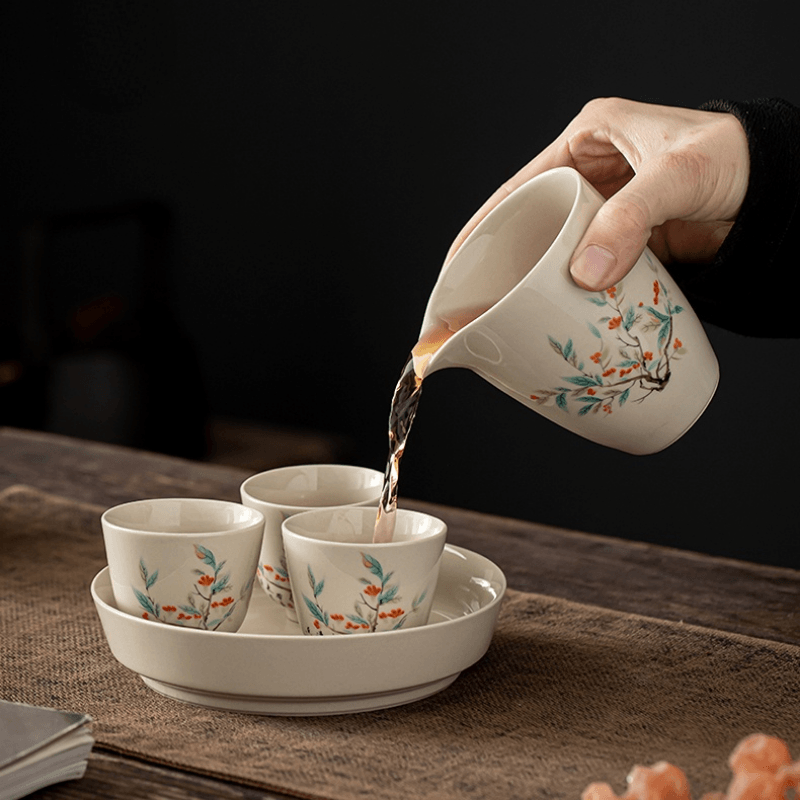 Plant Ash Ceramic Gongfu Tea Gift Set - YIQIN TEA HOUSE | yiqinteahouse.com | ceramic teapot, teaware, teaware set