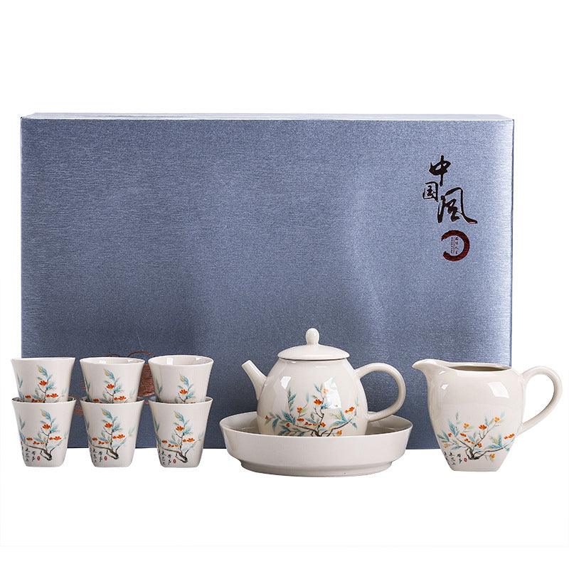 Plant Ash Ceramic Gongfu Tea Gift Set - YIQIN TEA HOUSE | yiqinteahouse.com | ceramic teapot, teaware, teaware set