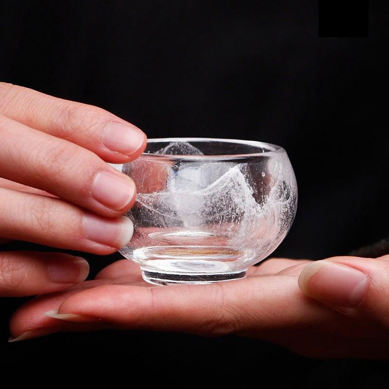 Snowflake Crystal Glass Tea Cup / Fair Cup / Gaiwan / Full Set - YIQIN TEA HOUSE | yiqinteahouse.com | tea cup, teaware