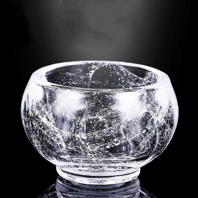 Snowflake Crystal Glass Tea Cup / Fair Cup / Gaiwan / Full Set - YIQIN TEA HOUSE | yiqinteahouse.com | tea cup, teaware