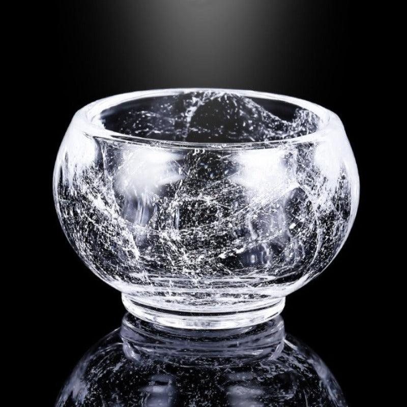 Snowflake Crystal Glass Tea Cup / Fair Cup / Gaiwan / Full Set - YIQIN TEA HOUSE | yiqinteahouse.com | tea cup, teaware