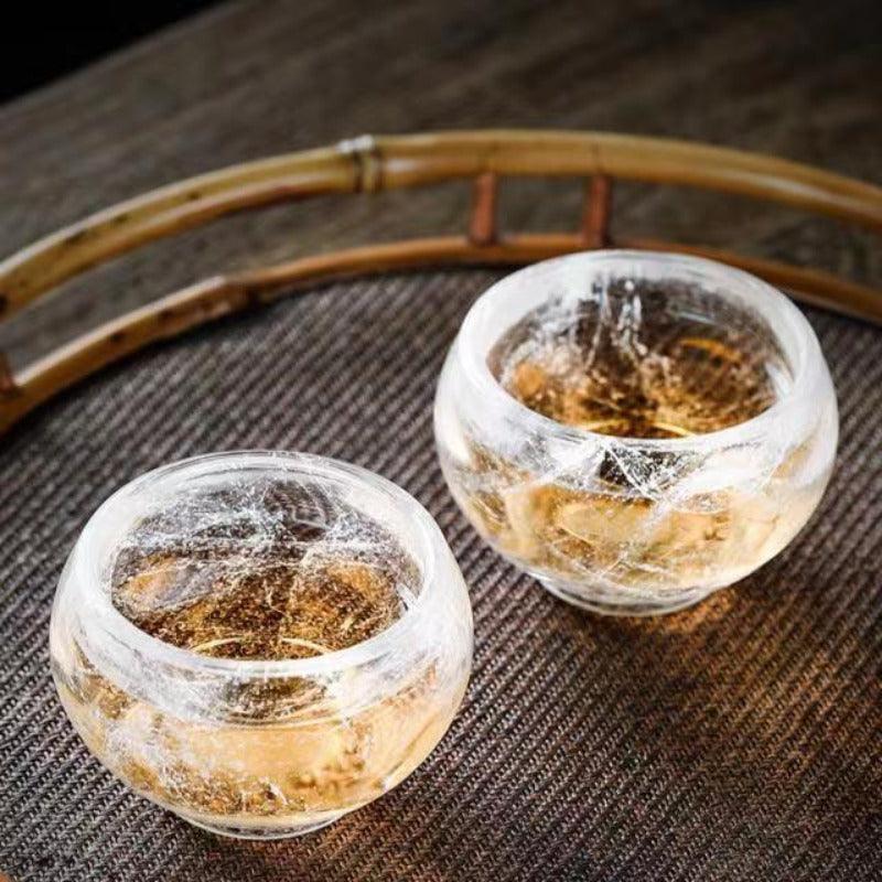 Snowflake Crystal Glass Tea Cup / Fair Cup / Gaiwan / Full Set - YIQIN TEA HOUSE | yiqinteahouse.com | tea cup, teaware