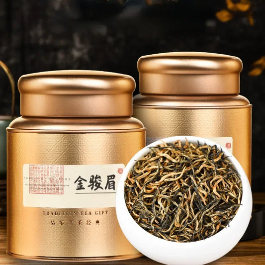 Wuyi [Jin Jun Mei] Flora Aroma Black Tea Canned Gift Set 250/500g - YIQIN TEA HOUSE | yiqinteahouse.com | black tea, jin jun mei, tea