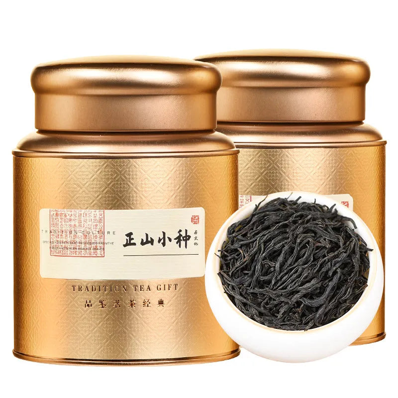 Wuyi [Lapsang Souchong] Black Tea Canned Gift Set 250/500g - YIQIN TEA HOUSE | yiqinteahouse.com | black tea, lapsang souchong, tea