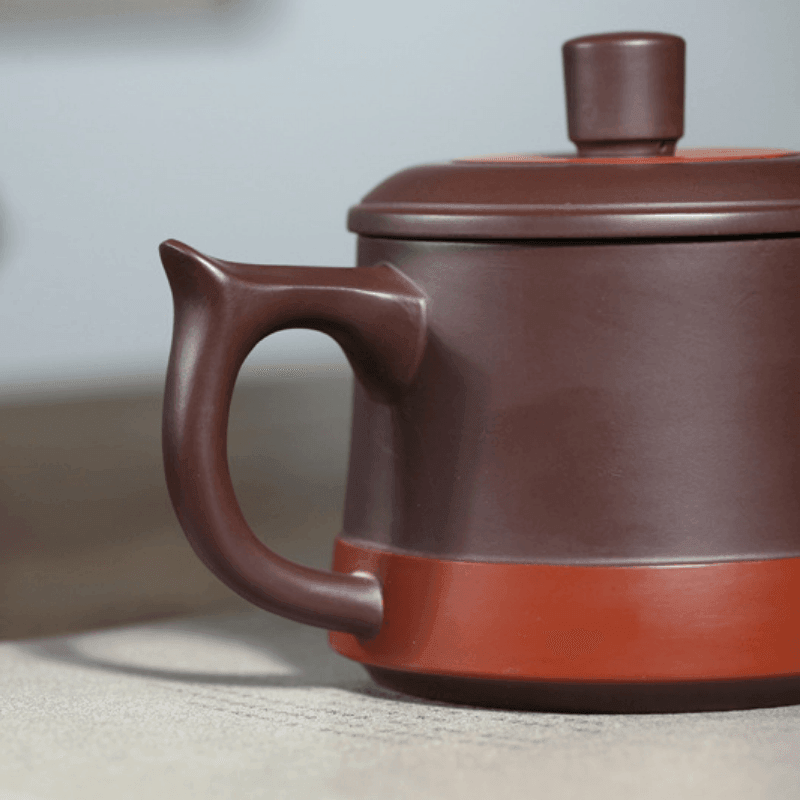 Yixing Purple Clay Tea Mug [Dark Fragrance] | 宜兴紫砂手绘 [暗香] 盖杯 - YIQIN TEA HOUSE 一沁茶舍  |  yiqinteahouse.com