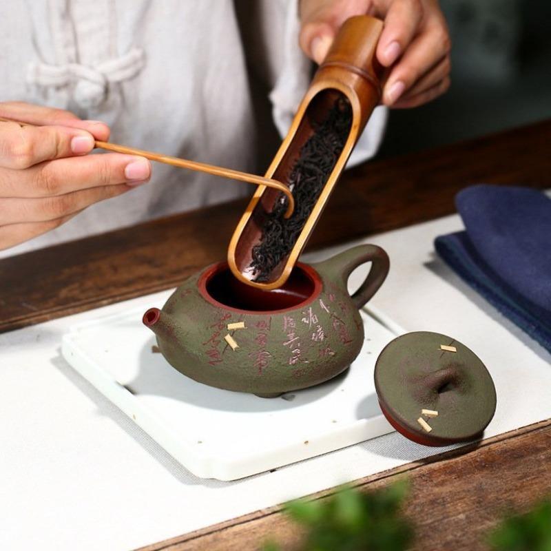 Yixing Purple Clay Teapot [Ancient Shi Piao] | 宜兴紫砂壶 原矿大红袍 [古石瓢] - YIQIN TEA HOUSE 一沁茶舍 | yiqinteahouse.com