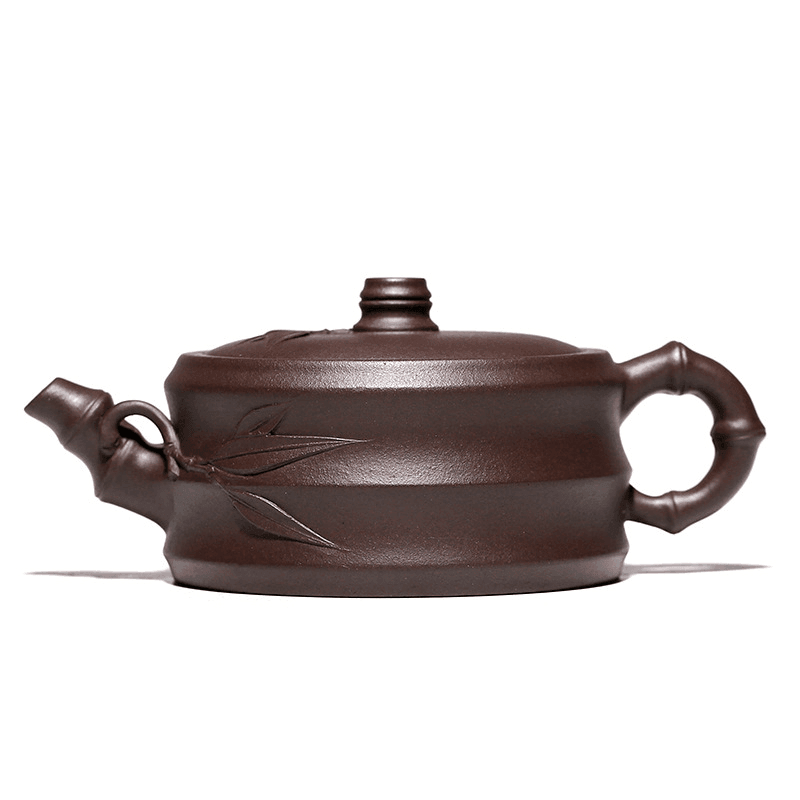 Yixing Purple Clay Teapot [Bamboo] | 宜兴紫砂壶 原矿紫泥 [竹段] - YIQIN TEA HOUSE 一沁茶舍  |  yiqinteahouse.com