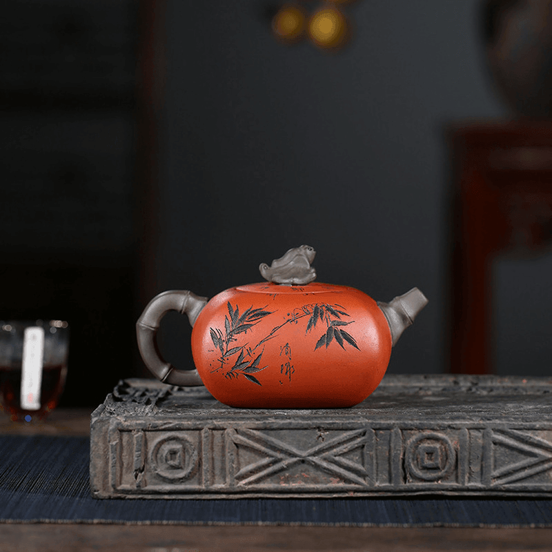 Yixing Purple Clay Teapot [Blessing Everywhere] | 宜兴紫砂壶 原矿清水泥 [四方祝福] - YIQIN TEA HOUSE 一沁茶舍  |  yiqinteahouse.com