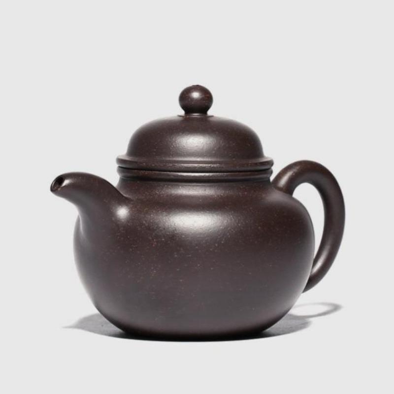 Yixing Purple Clay Teapot [Classic Shouzhen Ball] | 宜兴紫砂壶 原矿黑金沙 [经典寿珍掇球] - YIQIN TEA HOUSE 一沁茶舍 | yiqinteahouse.com