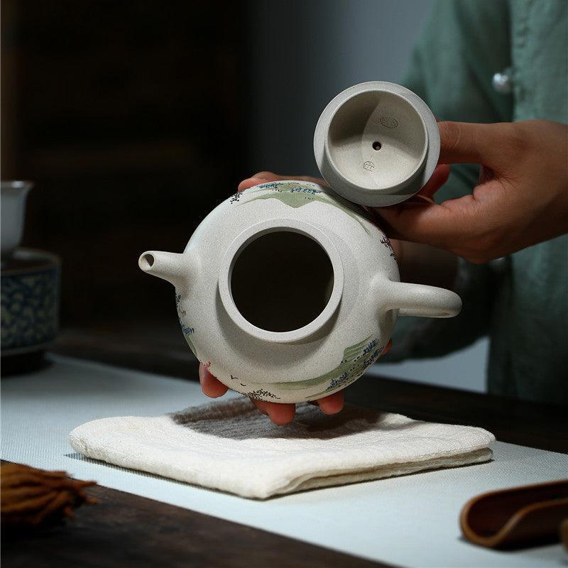 Yixing Purple Clay Teapot [Graceful] | 宜兴紫砂壶 原矿白段泥 [风华] - YIQIN TEA HOUSE 一沁茶舍  |  yiqinteahouse.com