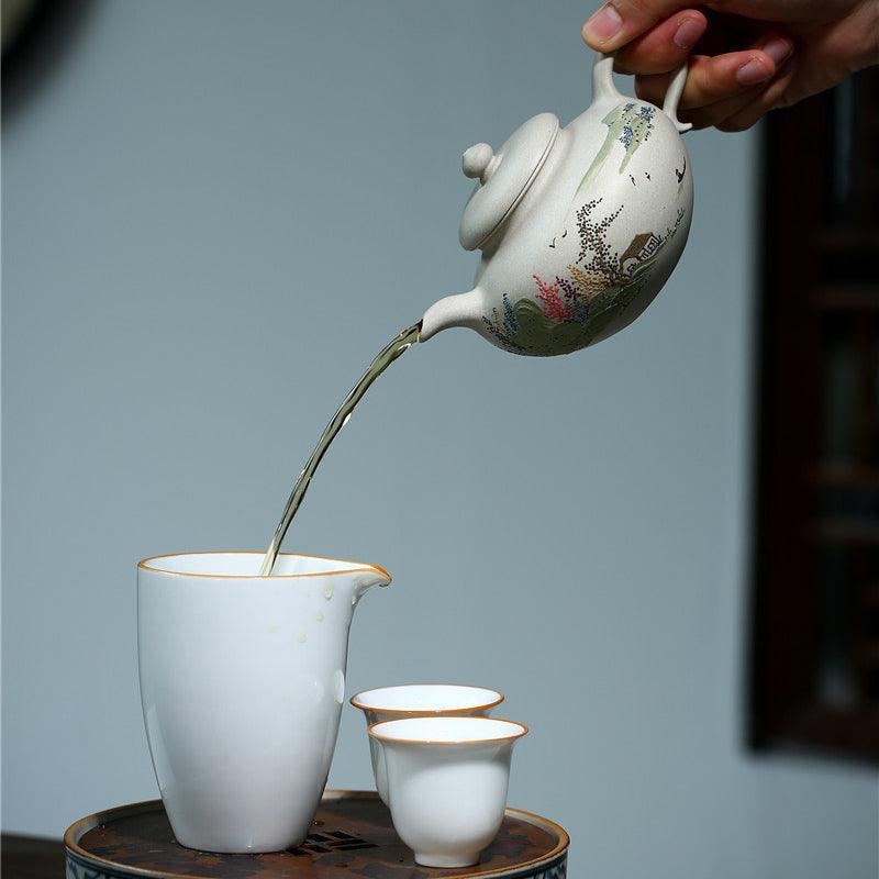 Yixing Purple Clay Teapot [Graceful] | 宜兴紫砂壶 原矿白段泥 [风华] - YIQIN TEA HOUSE 一沁茶舍  |  yiqinteahouse.com