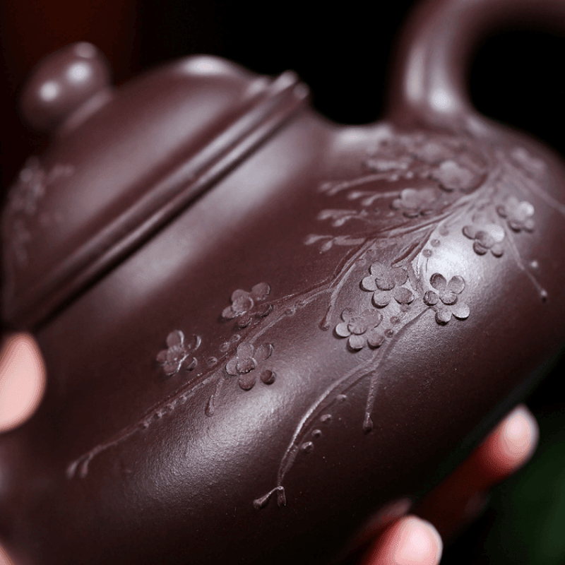 Yixing Purple Clay Teapot [Han Xiang Rong Tian] | 宜兴紫砂壶 原矿紫泥 [寒香容天] - YIQIN TEA HOUSE 一沁茶舍  |  yiqinteahouse.com