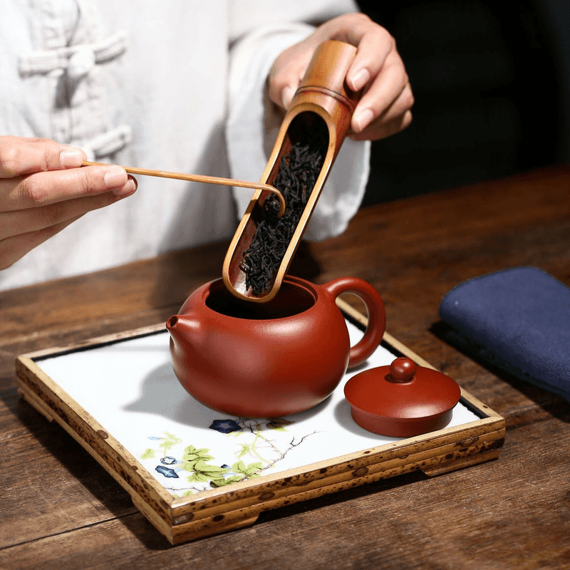 Yixing Purple Clay Teapot [Kagai Xishi] | 宜兴紫砂壶 原矿大红袍 [卡盖西施] 220ml - YIQIN TEA HOUSE 一沁茶舍  |  yiqinteahouse.com