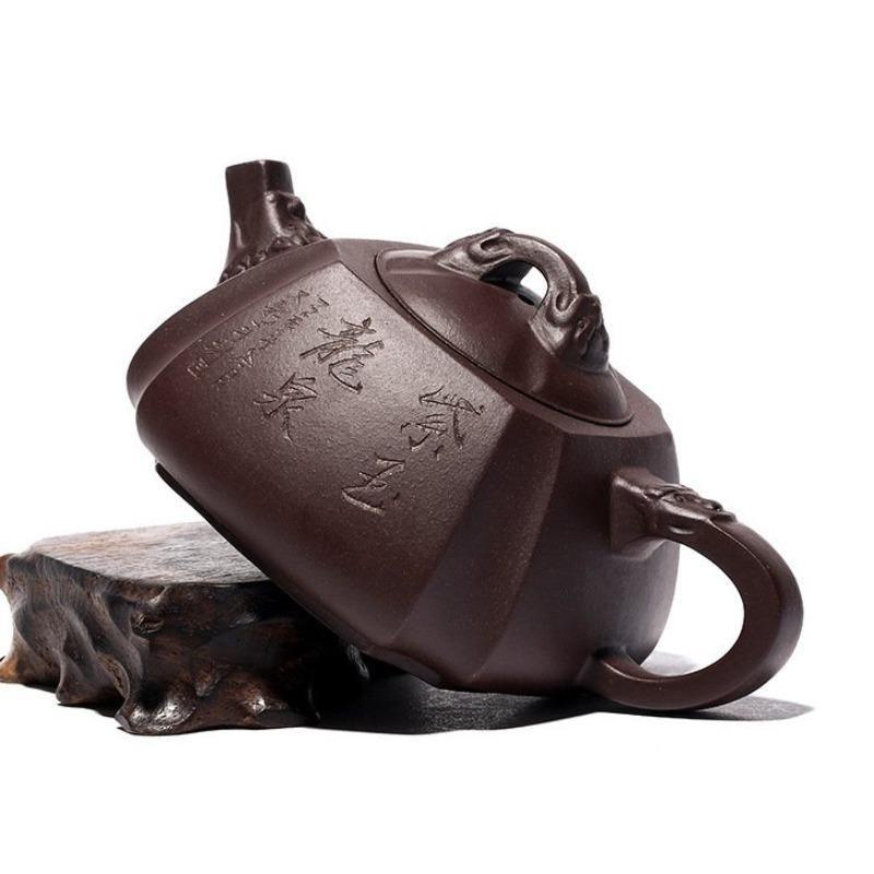 Yixing Purple Clay Teapot [Longquan] | 宜兴紫砂壶 原矿陈腐老紫泥 [龙泉] - YIQIN TEA HOUSE 一沁茶舍 | yiqinteahouse.com