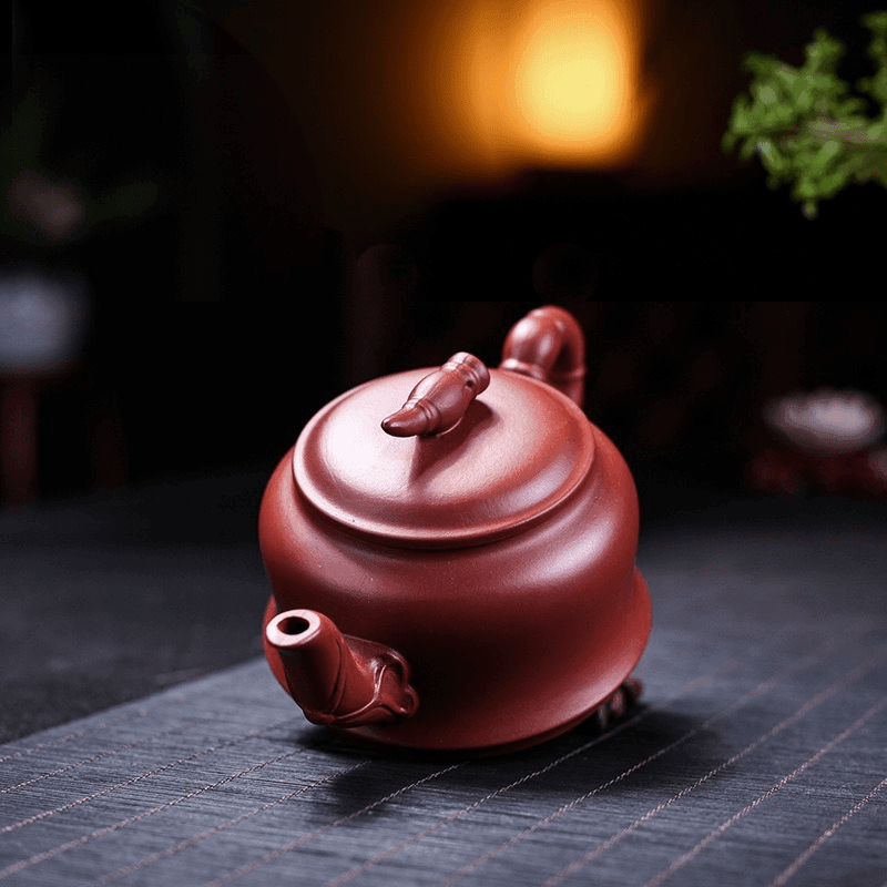 Yixing Purple Clay Teapot [Lucky Always] | 宜兴紫砂壶 原矿大红袍 [好运连连] - YIQIN TEA HOUSE 一沁茶舍  |  yiqinteahouse.com