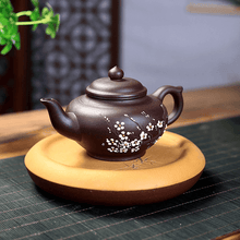 Load image into Gallery viewer, Yixing Purple Clay Teapot [Plum Blossom] | 宜兴紫砂壶 原矿紫泥 [梅花笑樱] - YIQIN TEA HOUSE 一沁茶舍  |  yiqinteahouse.com

