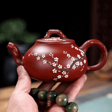 Load image into Gallery viewer, Yixing Purple Clay Teapot [Plum Pile] | 宜兴紫砂壶 珍藏大红袍 [梅桩] - YIQIN TEA HOUSE 一沁茶舍  |  yiqinteahouse.com
